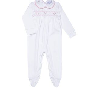 NWT NellaPima Smocked Pima Cotton Footie 9-12M